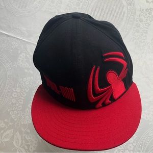 Marvel Y2K New Era Vintage Embroidered OSFM Black/Red Spider-Man Cap Hat 9FIFTY